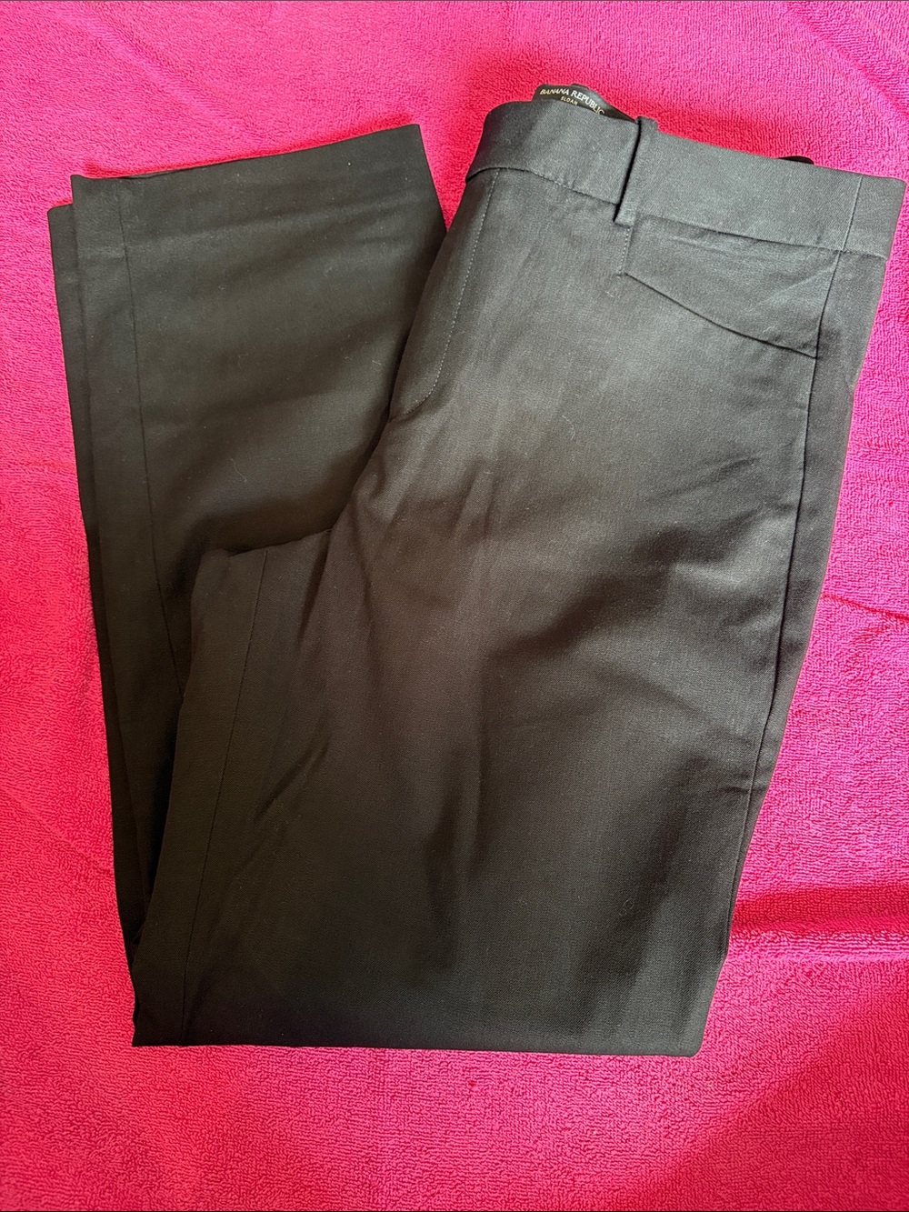 Banana Republic Sloan Black High Rise Straight Fit Pants